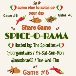 GAME #6🌶️THURS SPICY FEATURES ARE UP🌶️💥COME SHAKE IT UP & BE SPICY TODAY🌶️💥